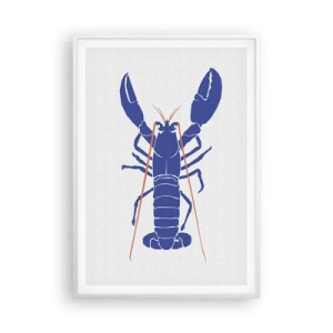 Poster in een witte lijst - Heerlijke kreeft in granaatappel - 70x100 cm