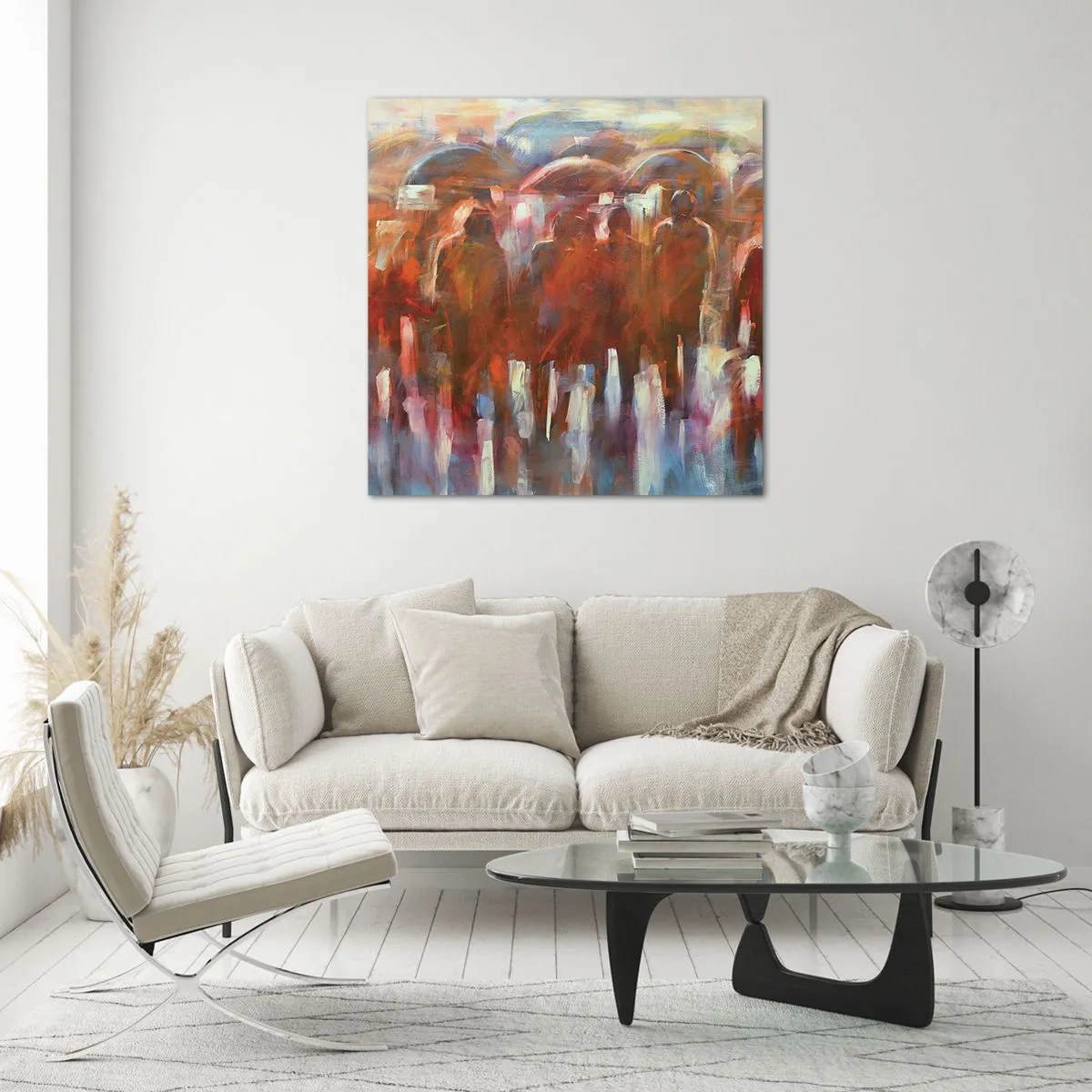 Schilderen op glas - Zelfs bij regen en mist - 40x40 cm