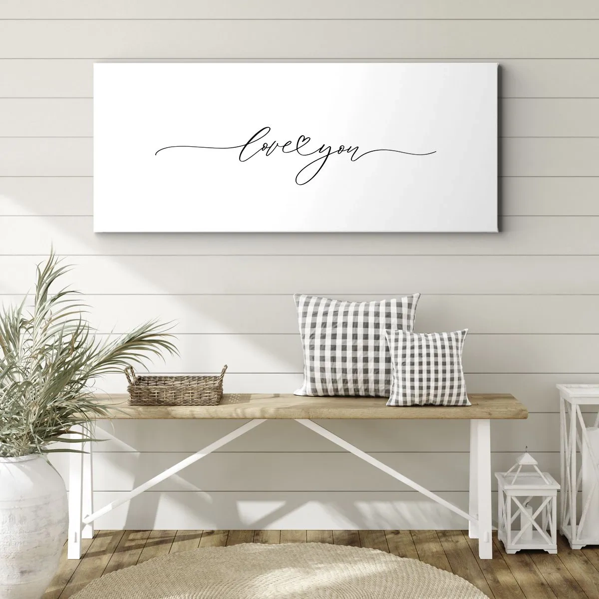 Schilderen op canvas - Zwart op wit - 160x50 cm