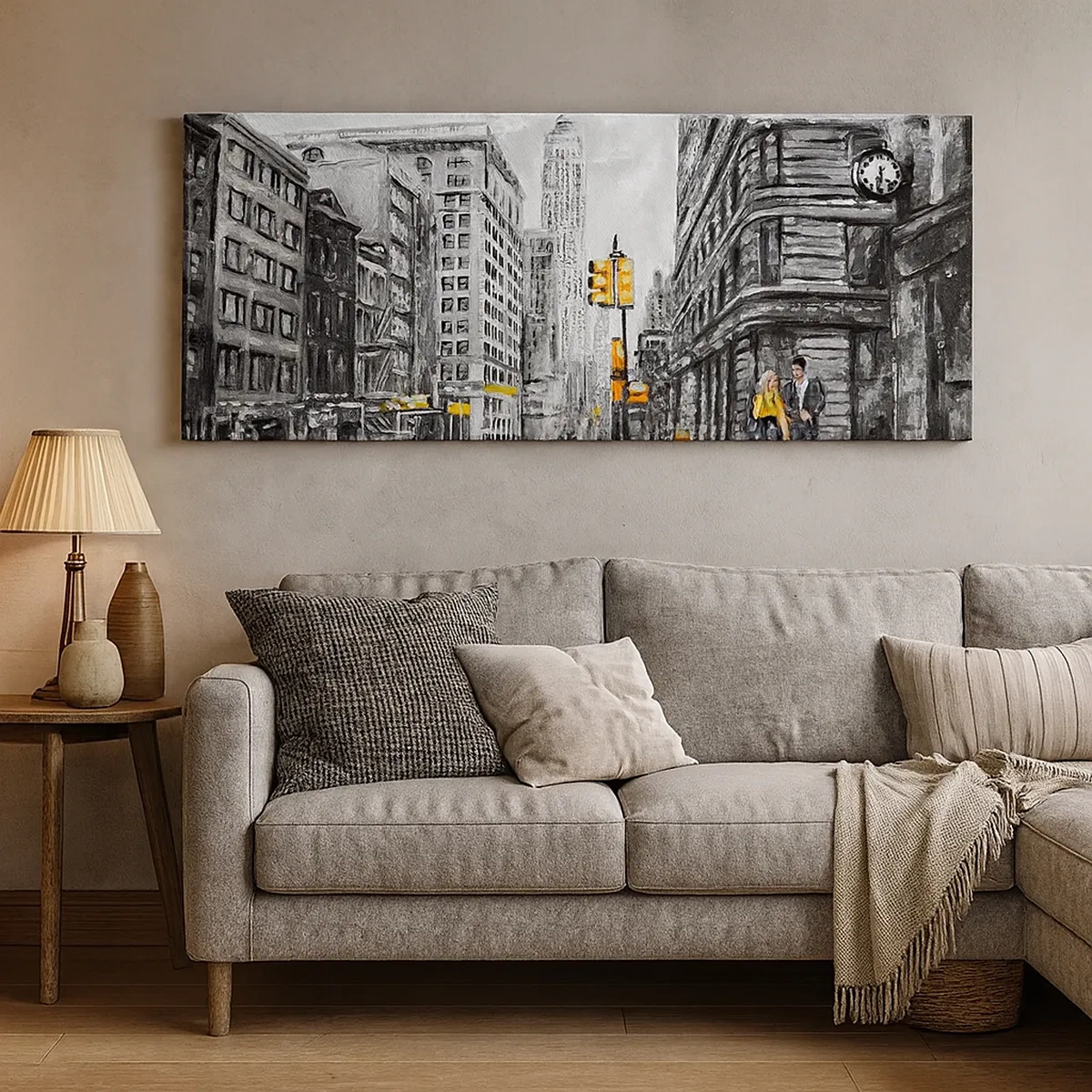 Schilderen op canvas - Een verhaal uit New York - 30x30 cm