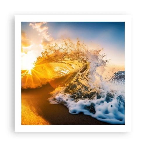 Poster - Plezier in het zand - 60x60 cm