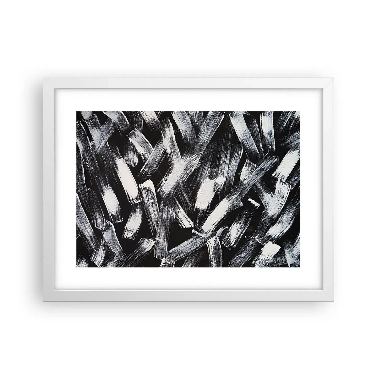 Poster in een witte lijst - Abstractie in de industriële spirit - 40x30 cm