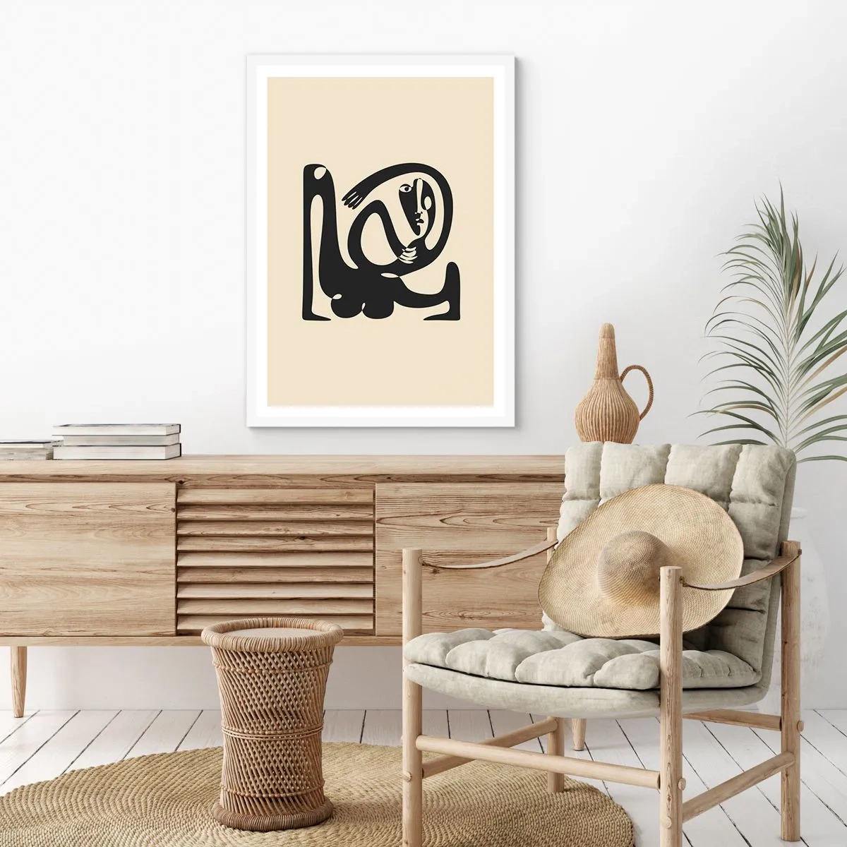 Poster in een witte lijst - Bijna Picasso - 50x70 cm