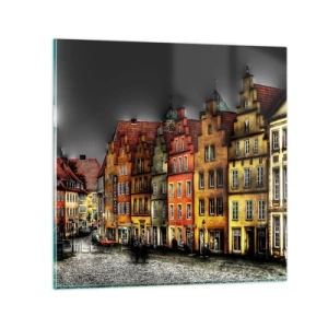 Schilderen op glas - Het enige wat ontbreekt is een betoverde koets - 70x70 cm