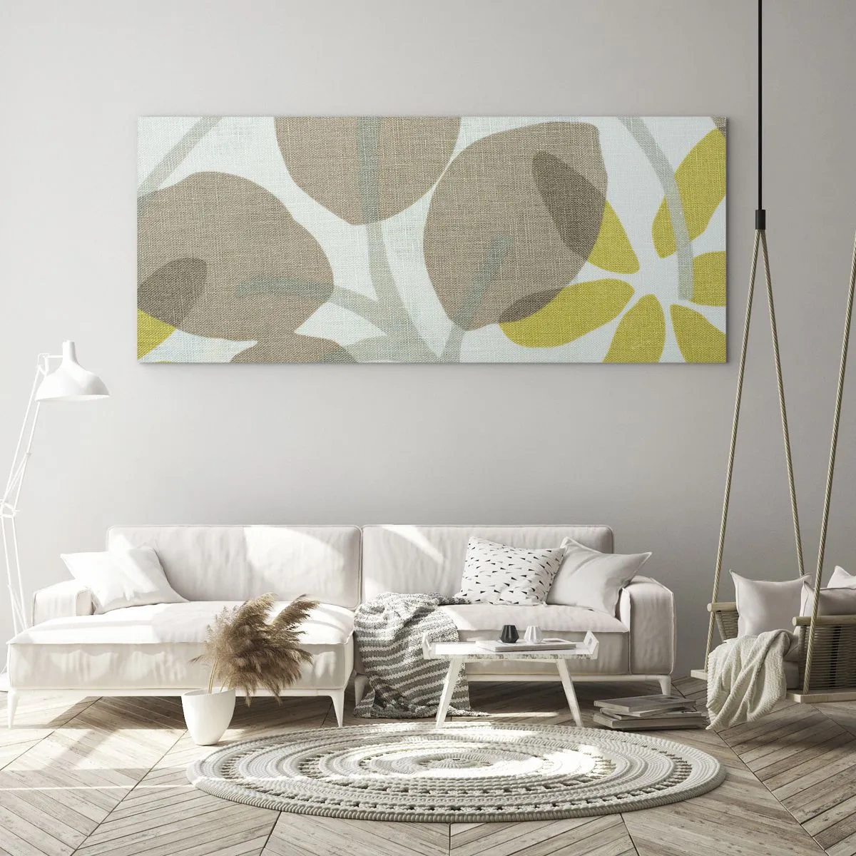 Schilderen op glas - Compositie in volle zon - 100x40 cm