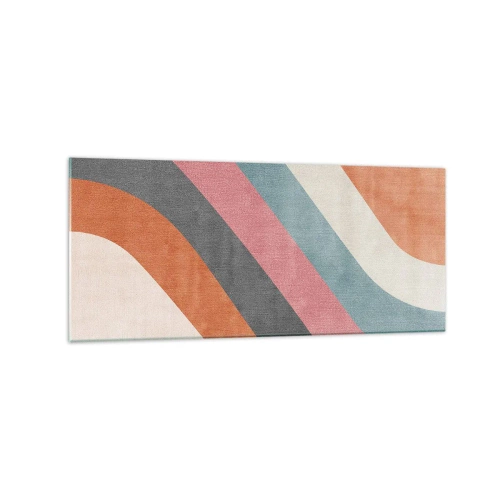 Schilderen op glas - Diagonale compositie – beweging - 120x50 cm