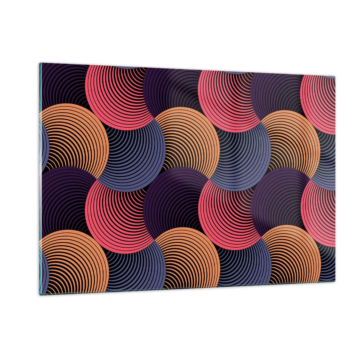 Schilderen op glas - In een cirkelvormig ritme - 120x80 cm