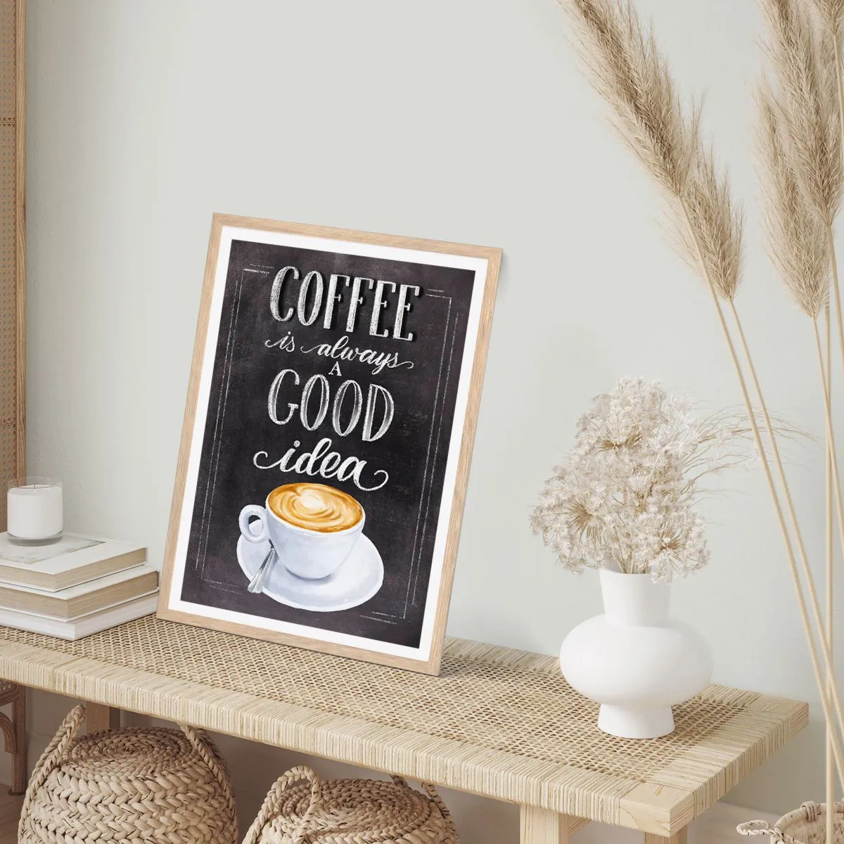 Een poster in een licht eiken lijst - Of course! - 61x91 cm