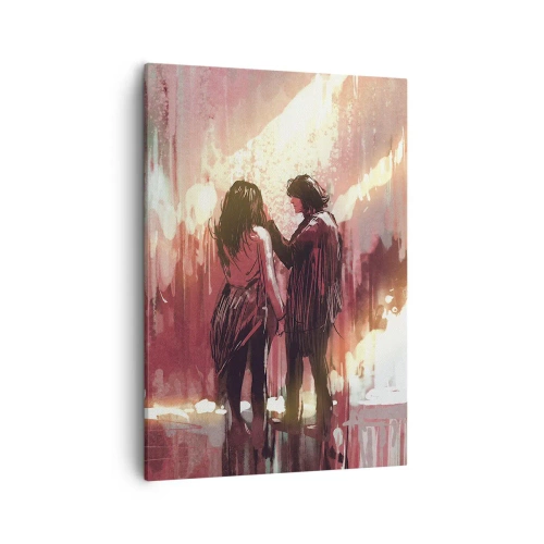 Schilderen op canvas - Het eeuwige schouwspel van de liefde - 50x70 cm