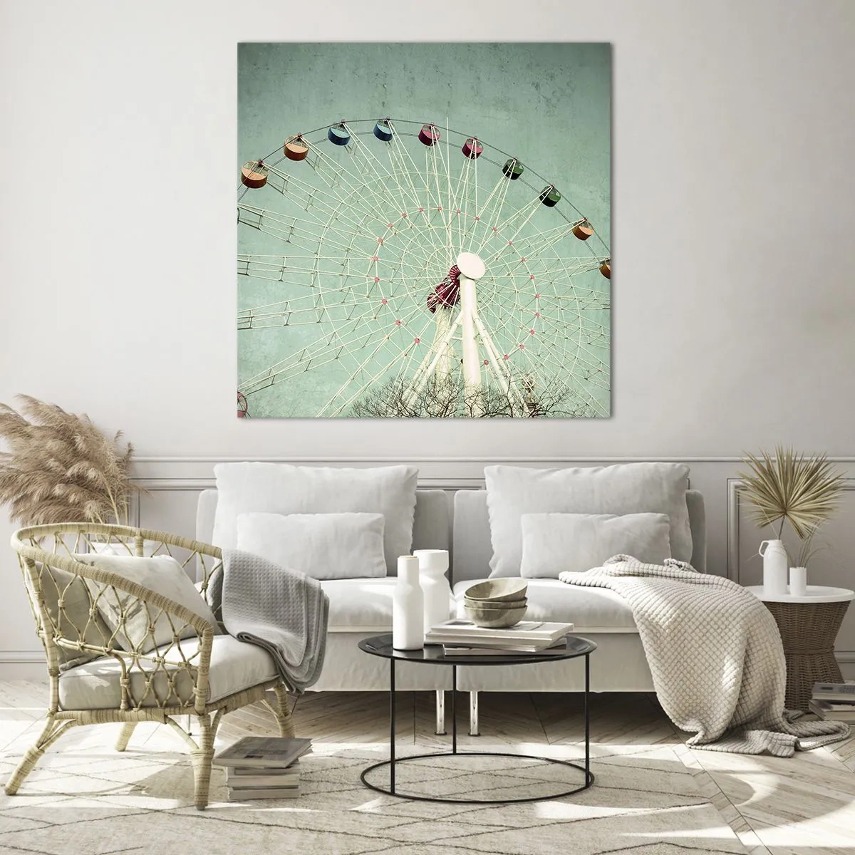 Schilderen op glas - Wij nodigen u uit om plezier te hebben - 50x50 cm