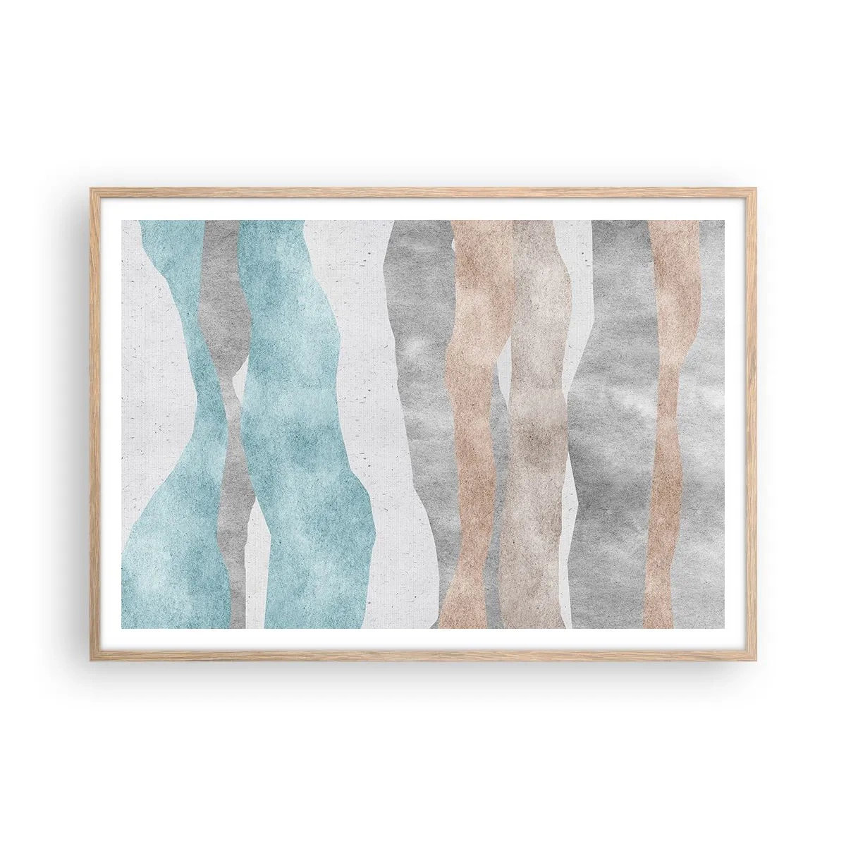 Een poster in een licht eiken lijst - Een studie van nabijheid - 100x70 cm