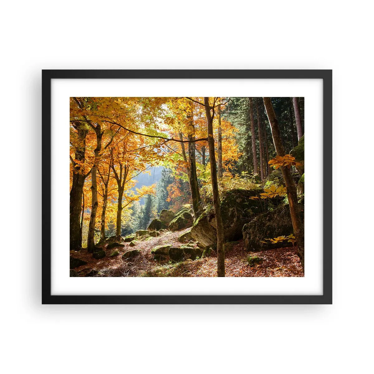 Poster in een zwarte lijst - Tijd om te ontspannen - 50x40 cm