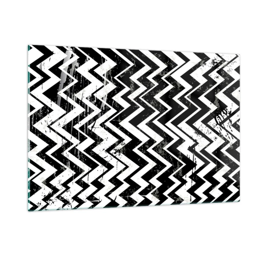 Schilderen op glas - Zyg-wit, zag-zwart - 120x80 cm