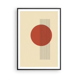 Poster in een zwarte lijst - Opnieuw en opnieuw en verder - 70x100 cm