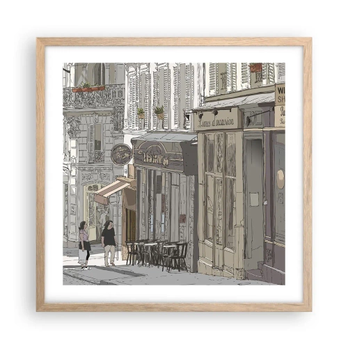 Een poster in een licht eiken lijst - Stadsvreugde - 50x50 cm