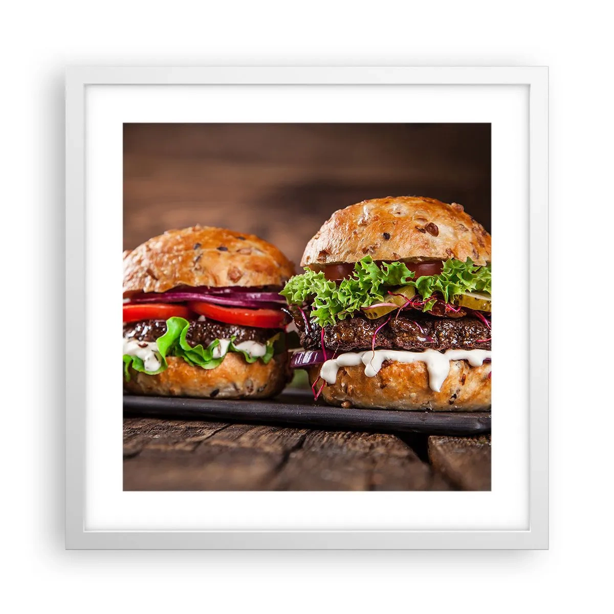 Poster in een witte lijst - Amerikaanse droom - 40x40 cm