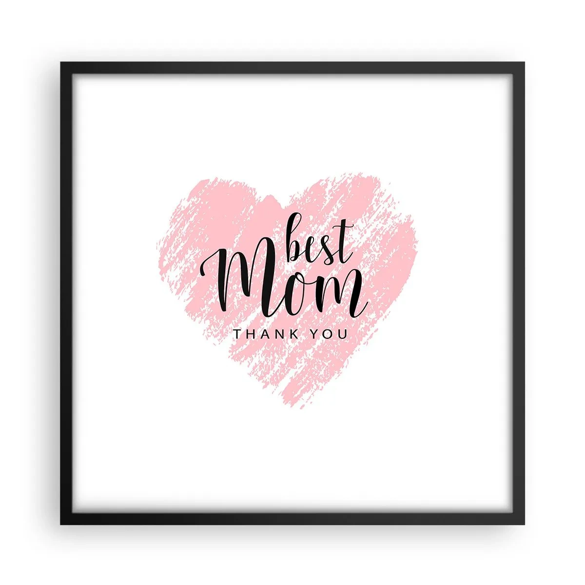 Poster in een zwarte lijst - Altijd het juiste moment - 50x50 cm