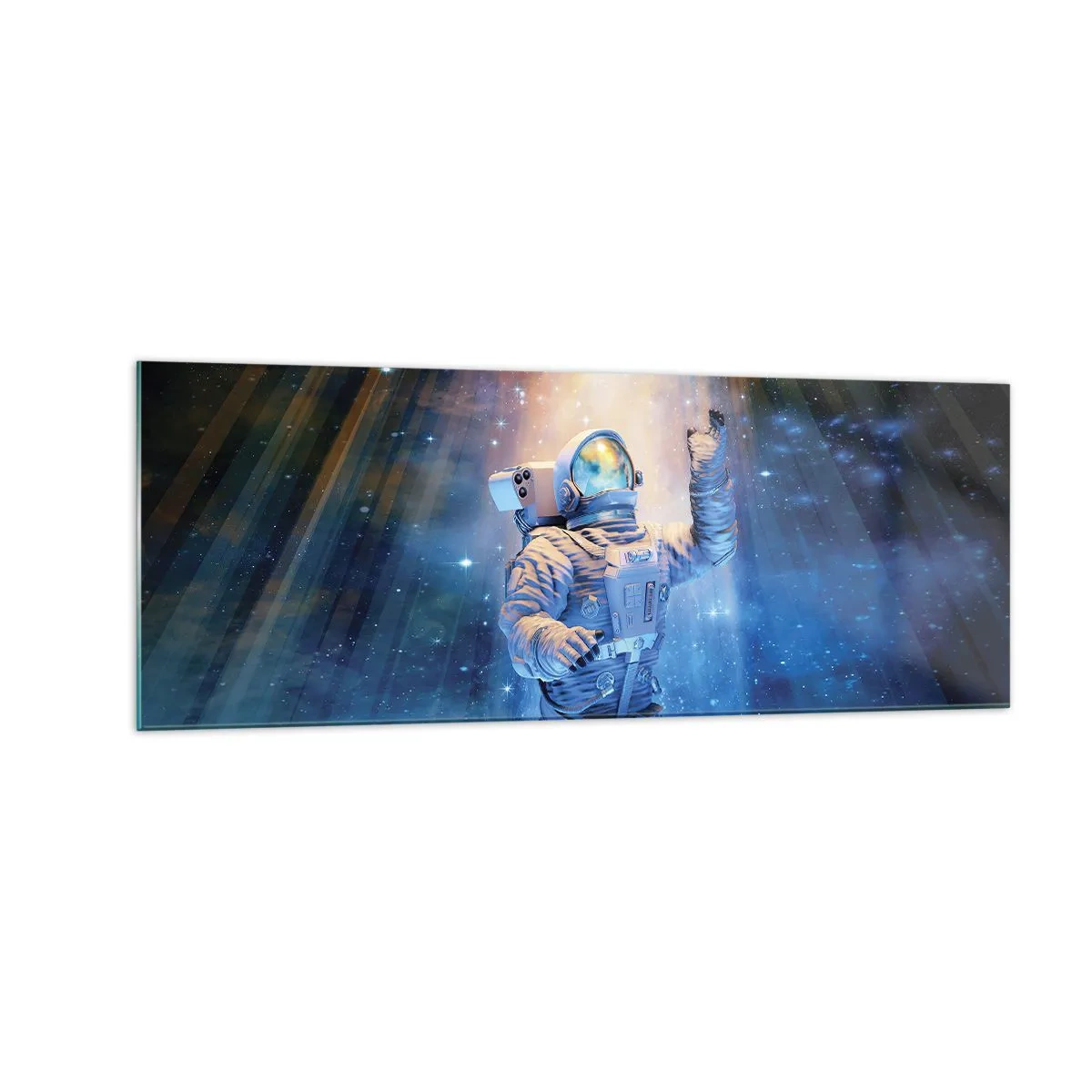 Schilderen op glas - Eindelijk aan het einde - 140x50 cm