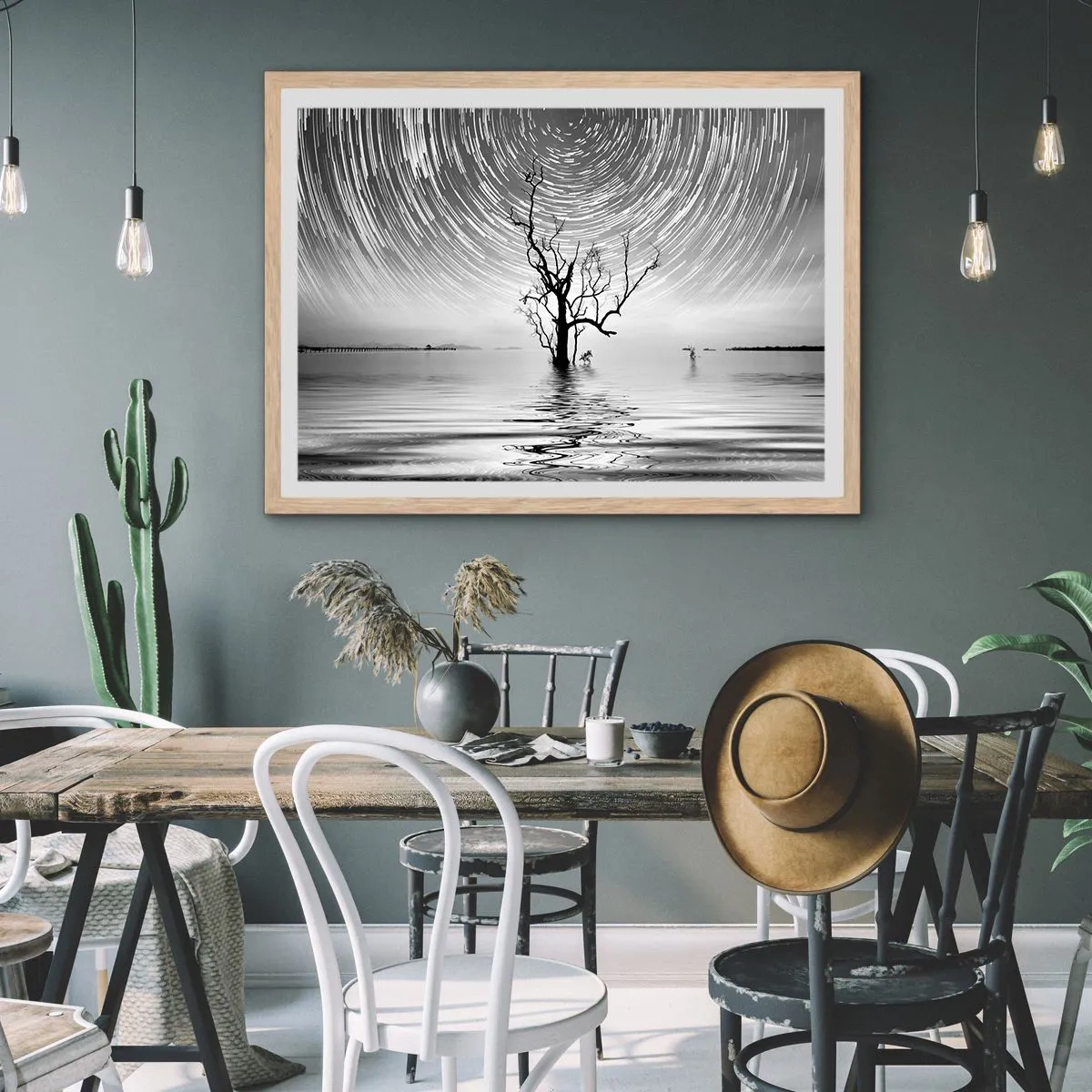 Een poster in een licht eiken lijst - Een symfonie van de natuur - 70x50 cm