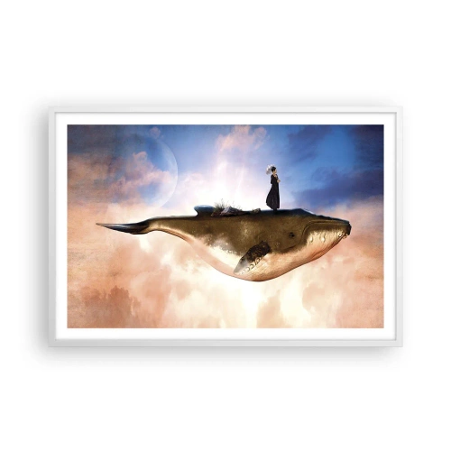 Poster in een witte lijst - Een echte reis - 91x61 cm