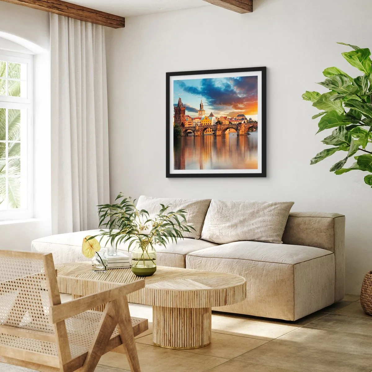 Poster in een zwarte lijst - Eeuwenlang mooi - 60x60 cm