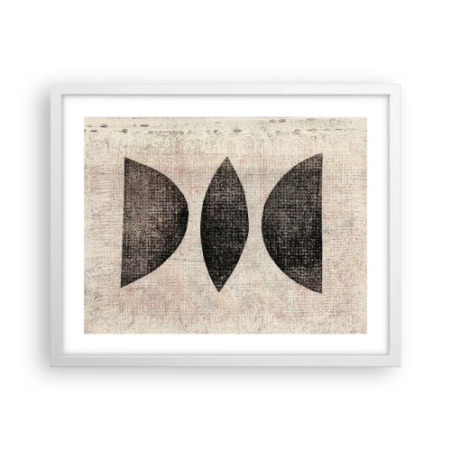 Poster in een witte lijst - etnische abstractie - 50x40 cm
