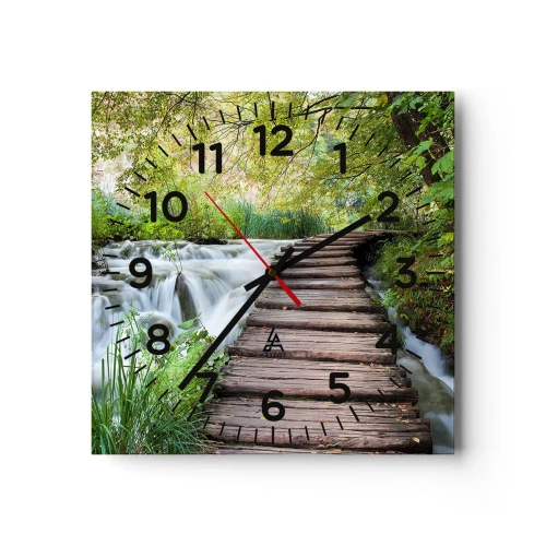 Wandklok - Klok - Geen stilstaand water - 40x40 cm