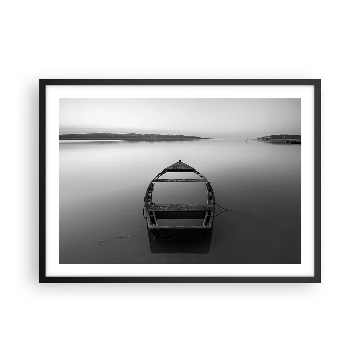 Poster in een zwarte lijst - Verlangen en melancholie - 70x50 cm