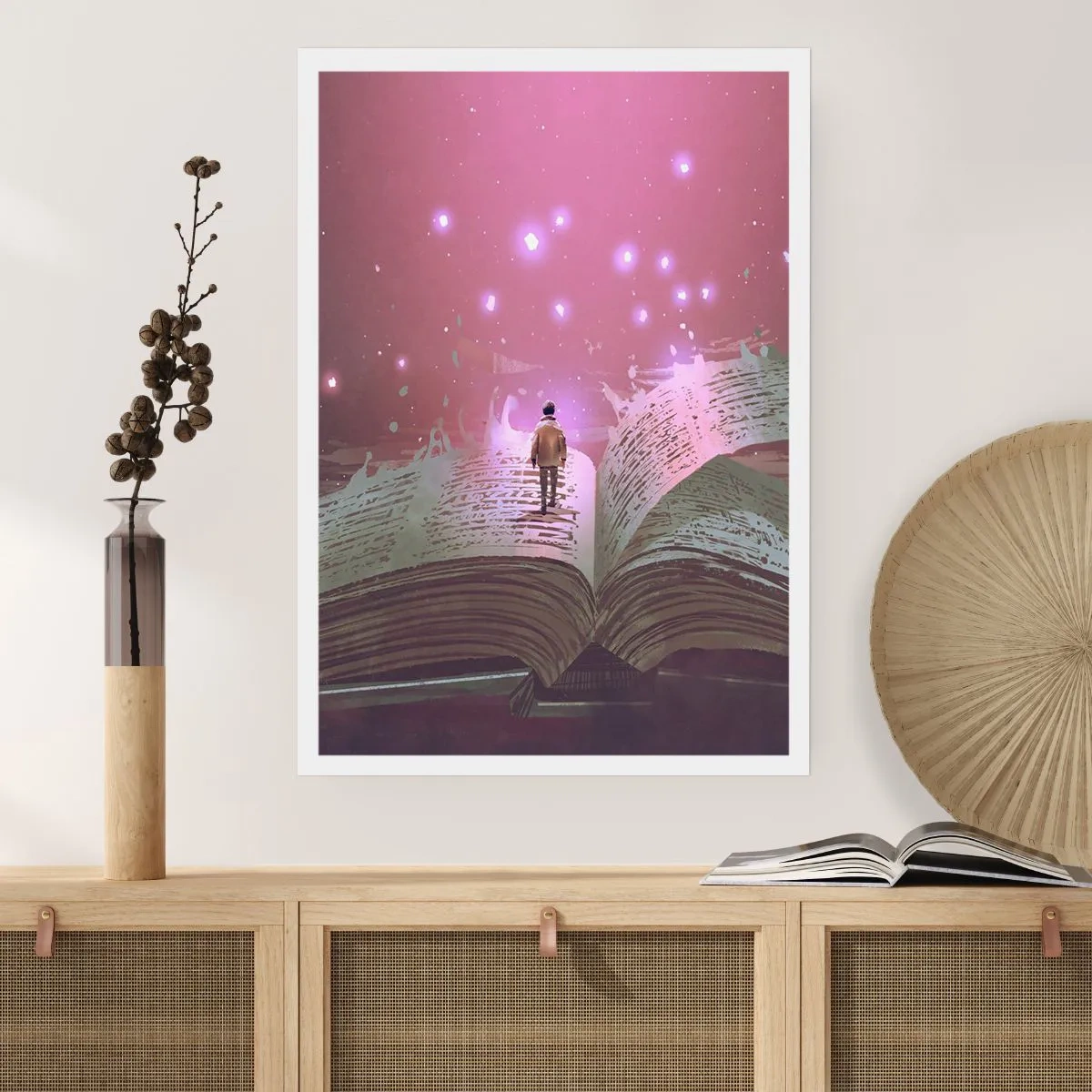 Poster - Uitnodiging voor een andere wereld - lees! - 70x100 cm