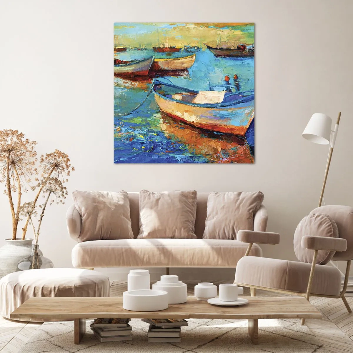 Schilderen op canvas - In de zuidelijke baai - 30x30 cm
