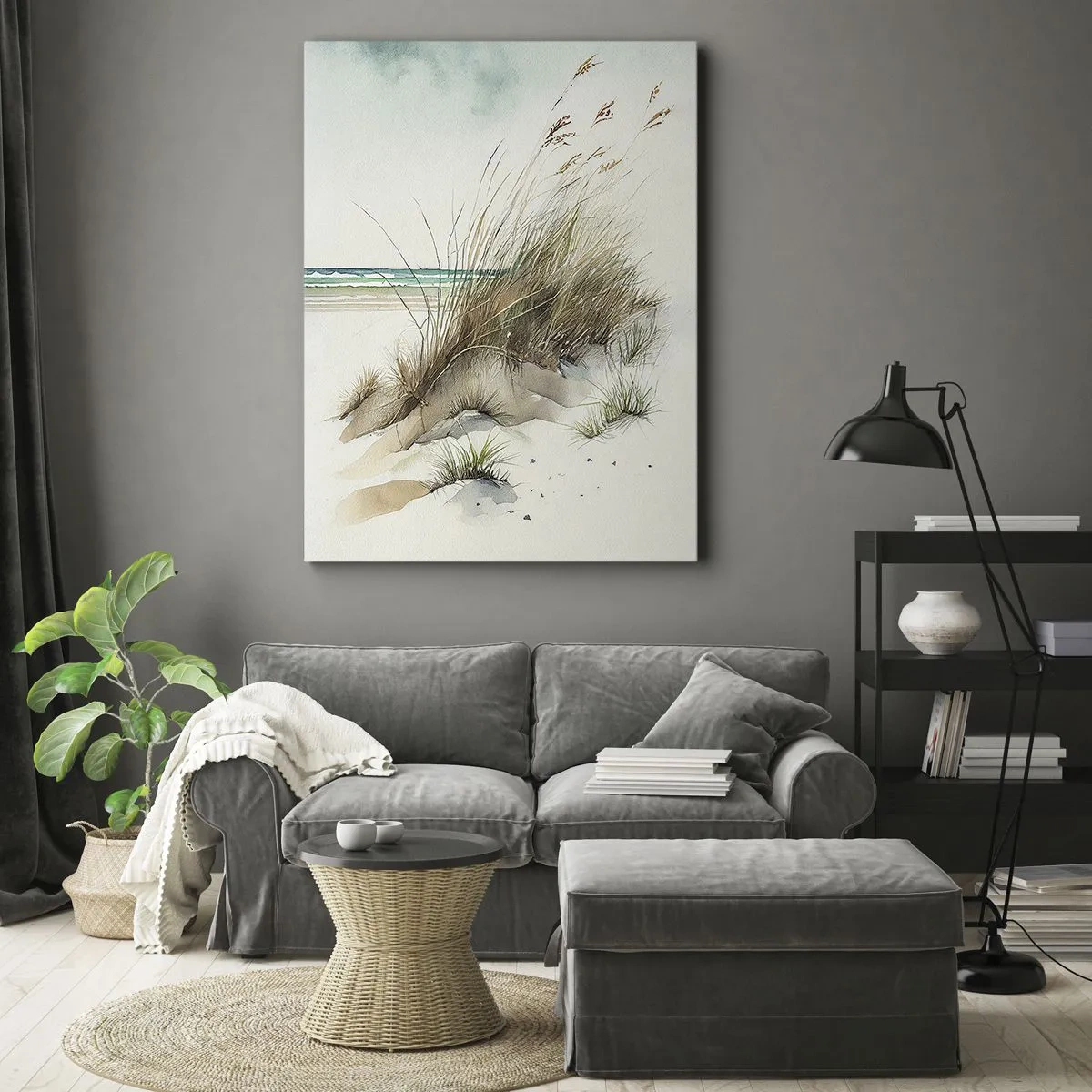 Schilderen op canvas - Bedekt met zand - 50x70 cm