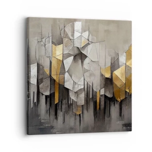 Schilderen op canvas - Compositie van ijs en licht - 30x30 cm