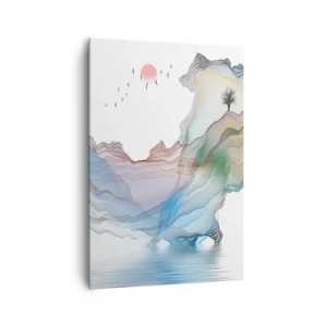Schilderen op canvas - Op weg naar de kristallen bergen - 70x100 cm