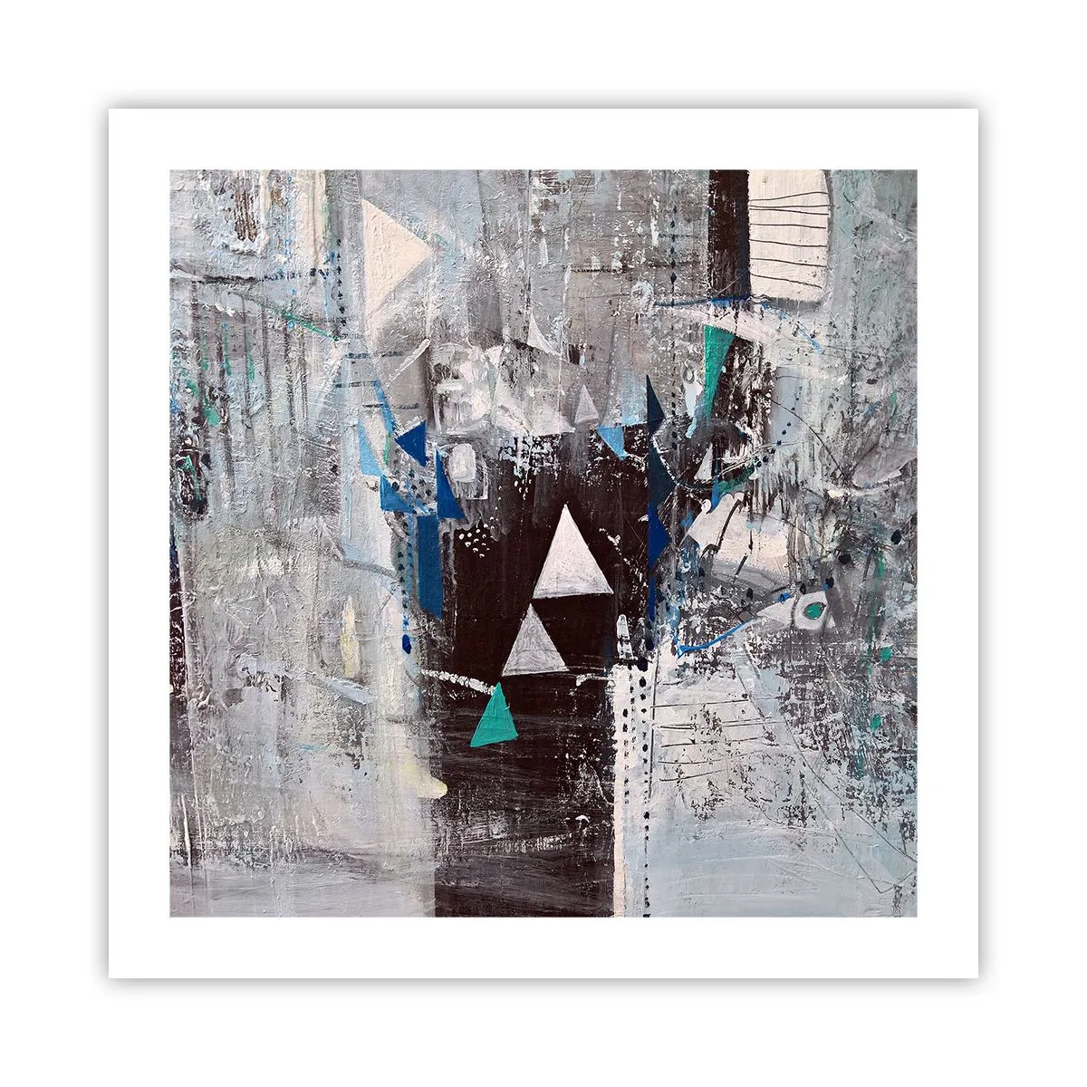 Poster - Overschrijvende volgorde van driehoeken - 50x50 cm