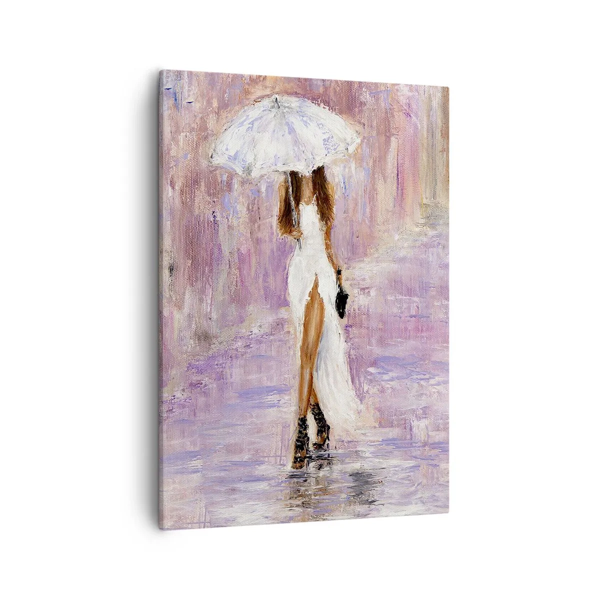 Schilderen op canvas - In de lila regen - 50x70 cm