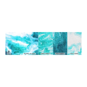 Fotobehang Monster Premium Canvas - In de kern van het element - Abstractie, Deel, Modern patroon - 100x30 cm