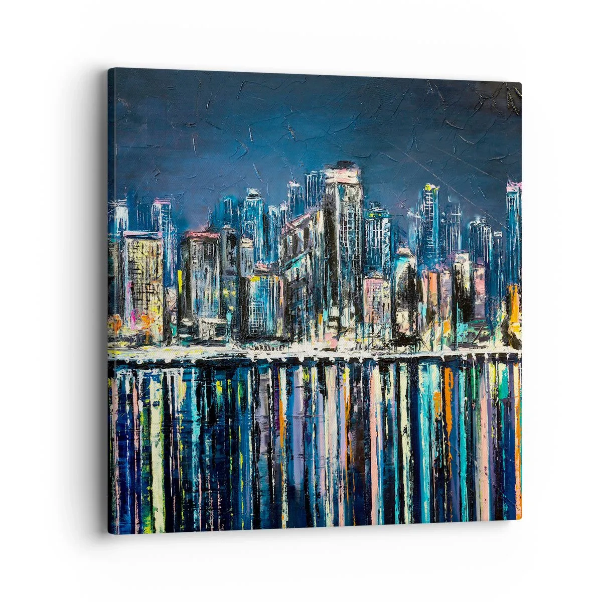 Schilderen op canvas - Cascade van lichten - 40x40 cm