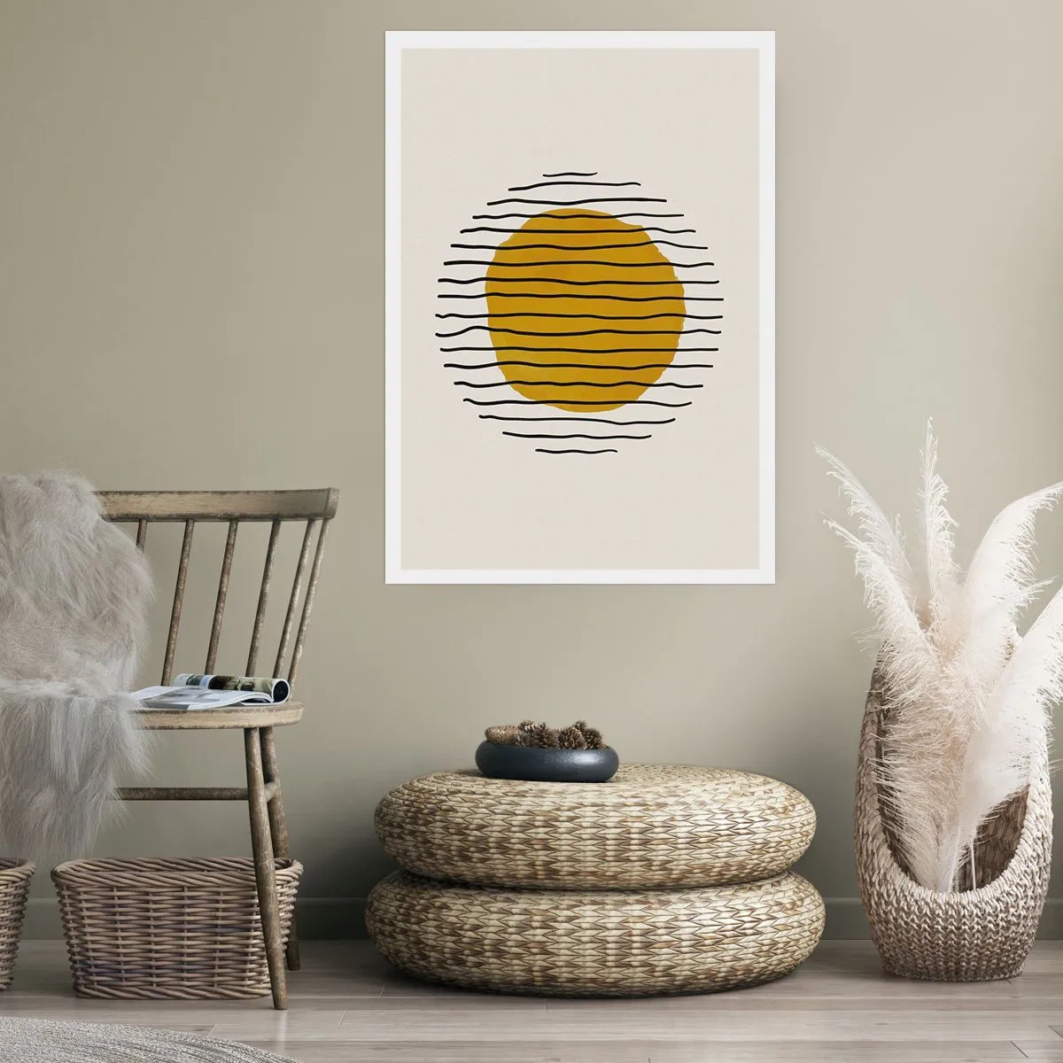 Poster - Abstractie trillend van warmte - 40x50 cm