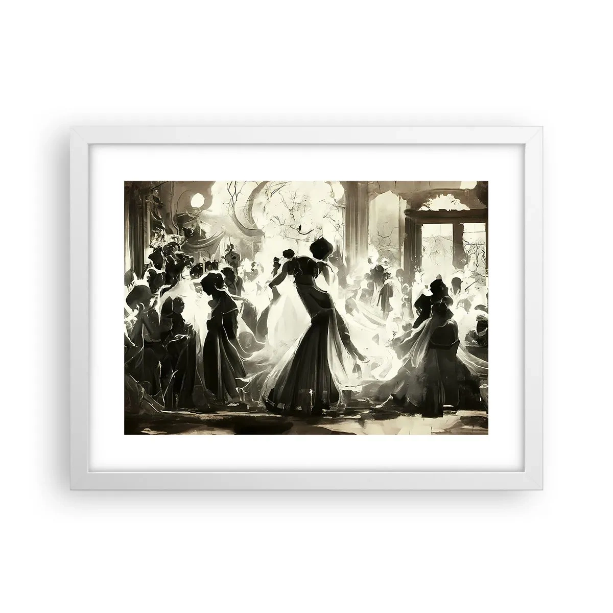 Poster in een witte lijst - De grote maskerade - 40x30 cm
