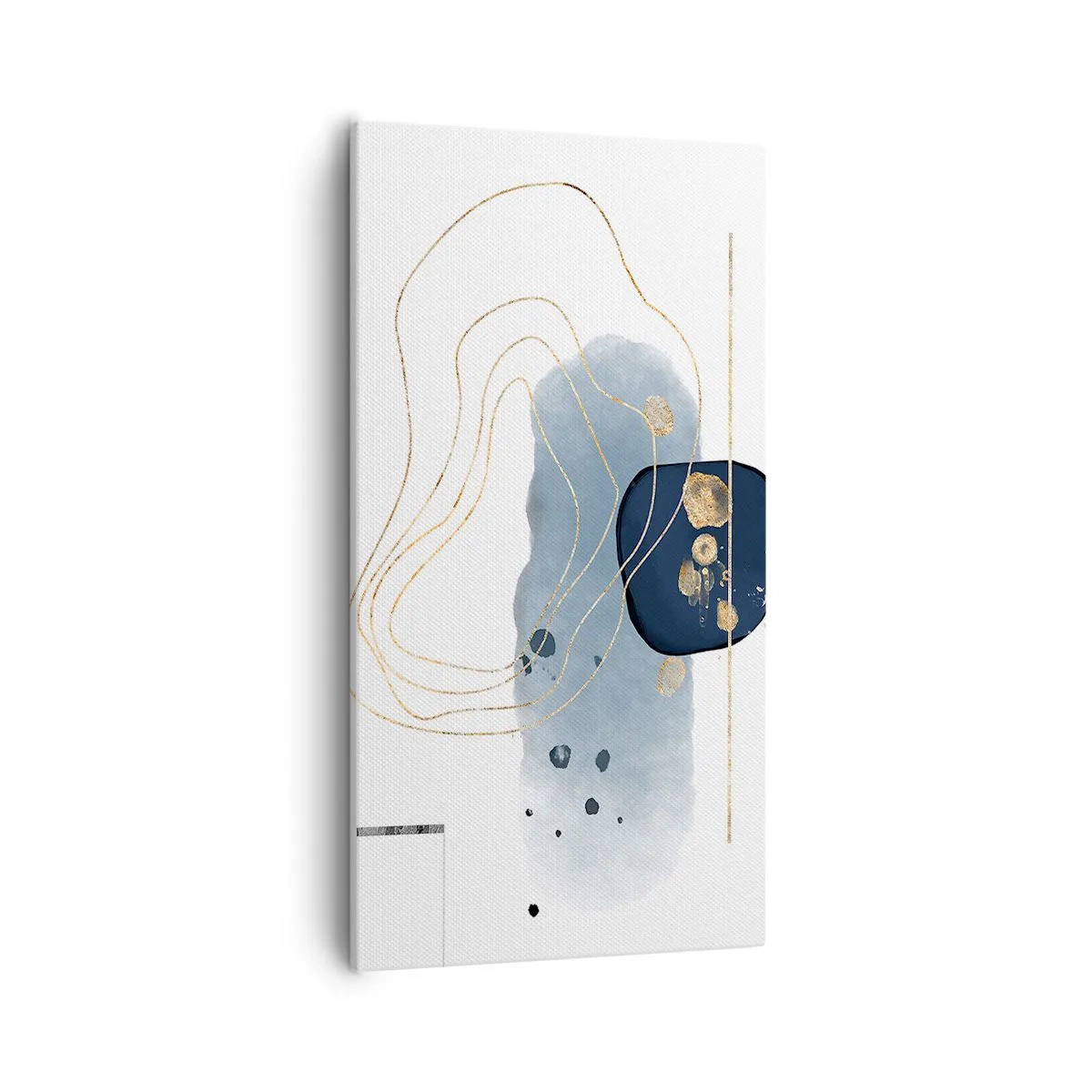 Schilderen op canvas - Blauw en goud fantasie - 55x100 cm