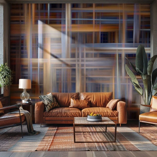Fotobehang op maat Premium Canvas - Geweven van licht - Abstractie, Deel, Grafisch