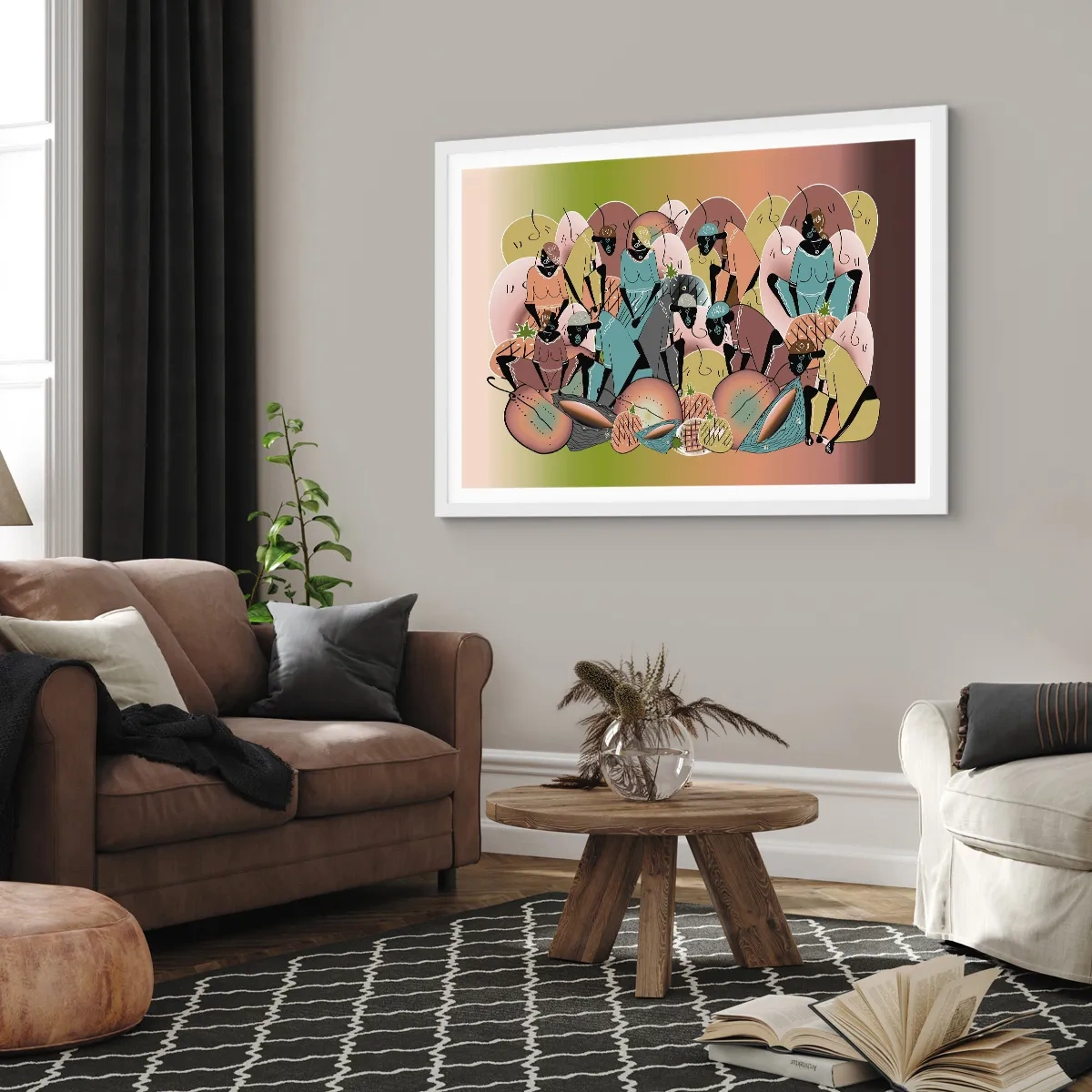 Poster in een witte lijst - Er komt een geweldige vakantie aan - 70x50 cm