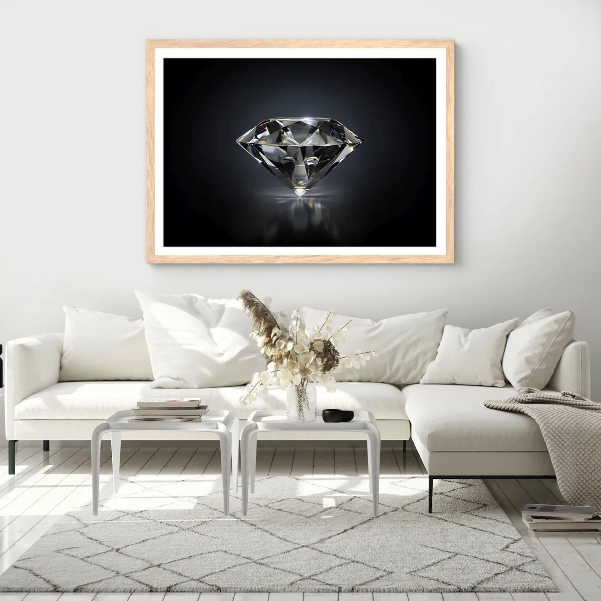 Een poster in een licht eiken lijst - Beste vriendinnen - 100x70 cm