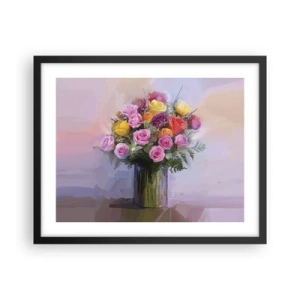 Poster in een zwarte lijst - Ingehouden schoonheid - 50x40 cm