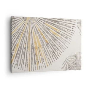 Schilderen op canvas - Abstract straalvormig patroon - 70x50cm - De schoonheid van de straal - Moderne wanddecoratie voor woonkamer en slaapkamer ARTTOR
