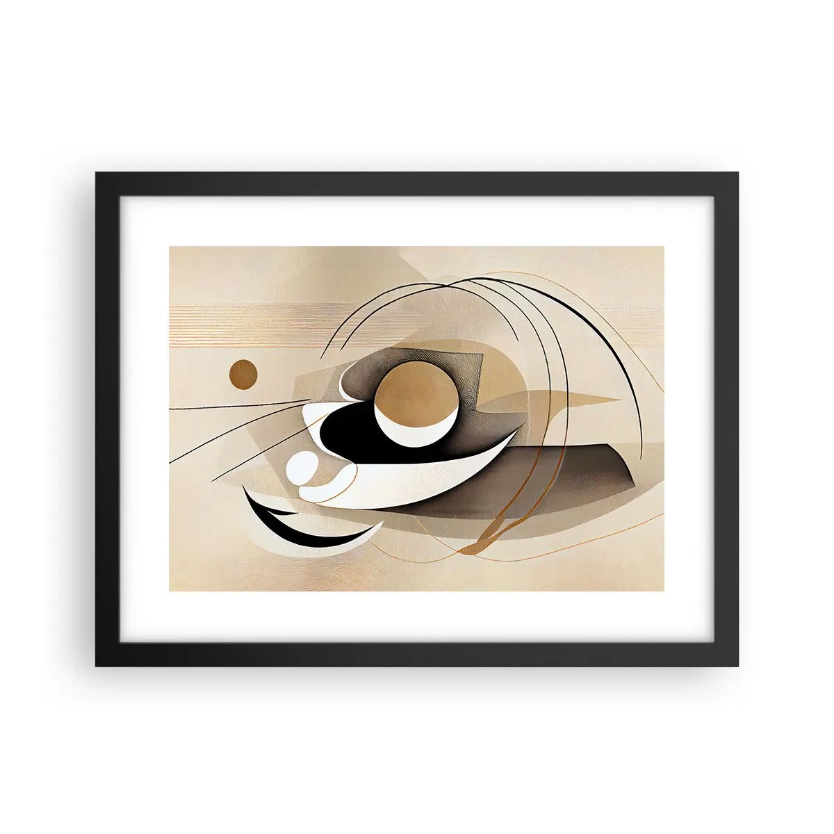 Poster in een zwarte lijst - Compositie: de essentie van de dingen - 40x30 cm