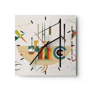 Wandklok - Klok - En de wereld lacht - 30x30 cm