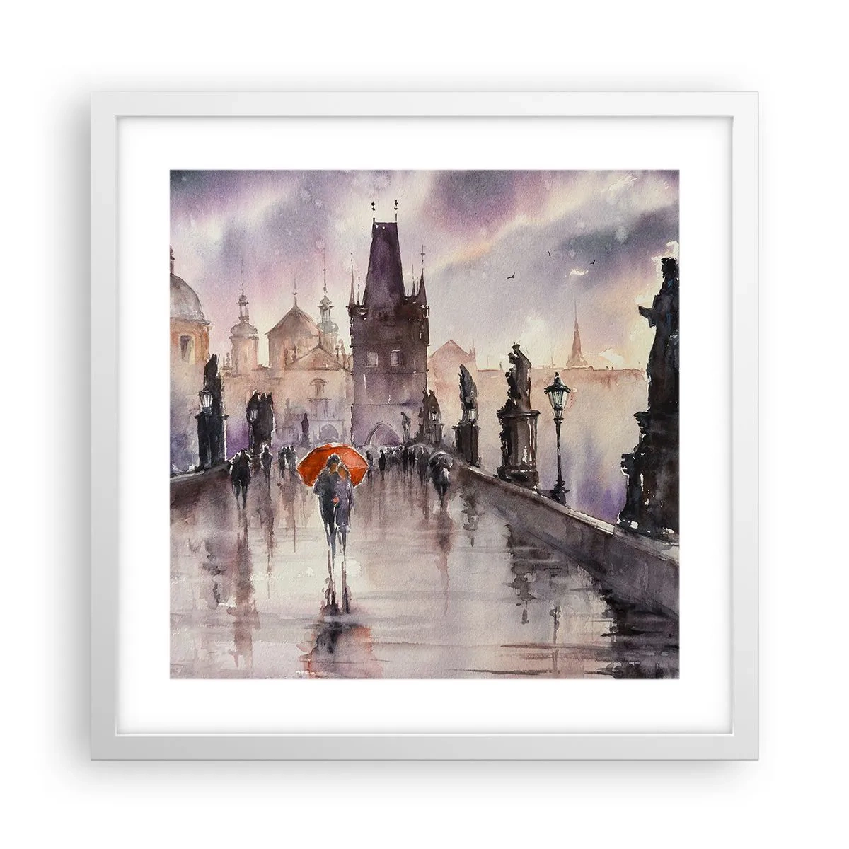 Poster in een witte lijst - Mensen veranderen niet - 40x40 cm