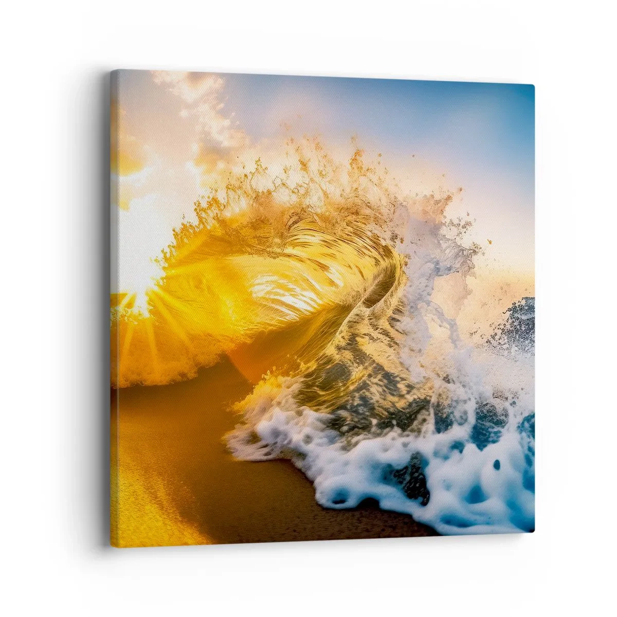 Schilderen op canvas - Plezier in het zand - 40x40 cm