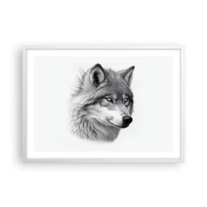 Poster in een witte lijst - Alfa – zonder twijfel - 70x50 cm